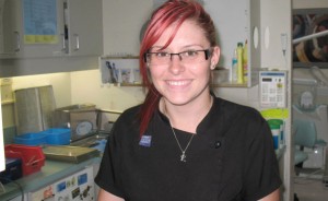 happy dental assistant
